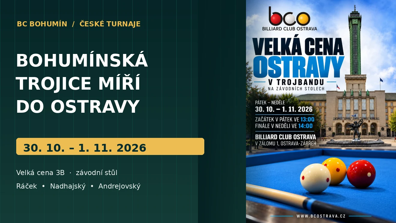 Velká cena Ostravy 2026 - pozvánka BC Bohumín